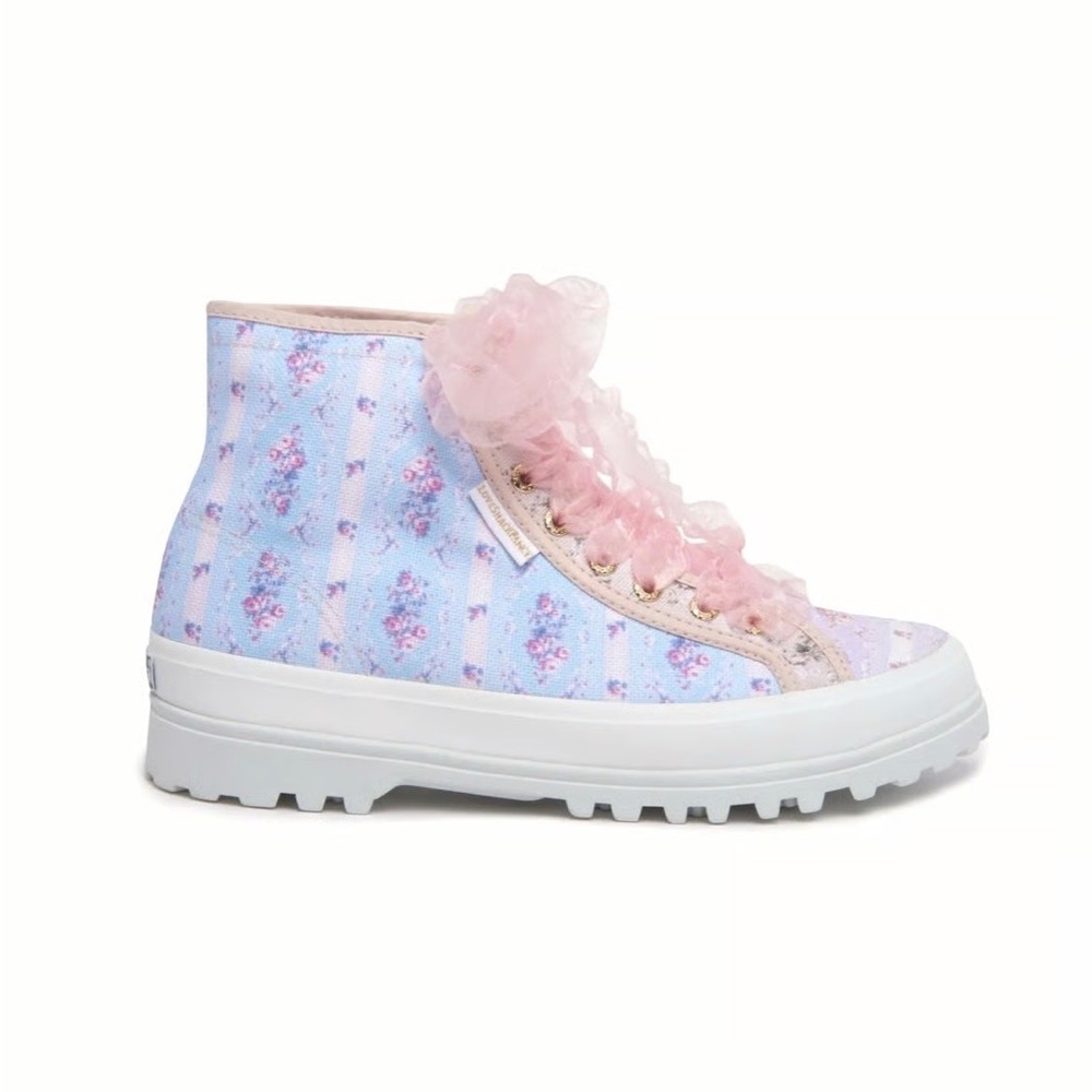 LoveShackFancy x Superga Apina Dreamy Day Hightop Platform Sneakers